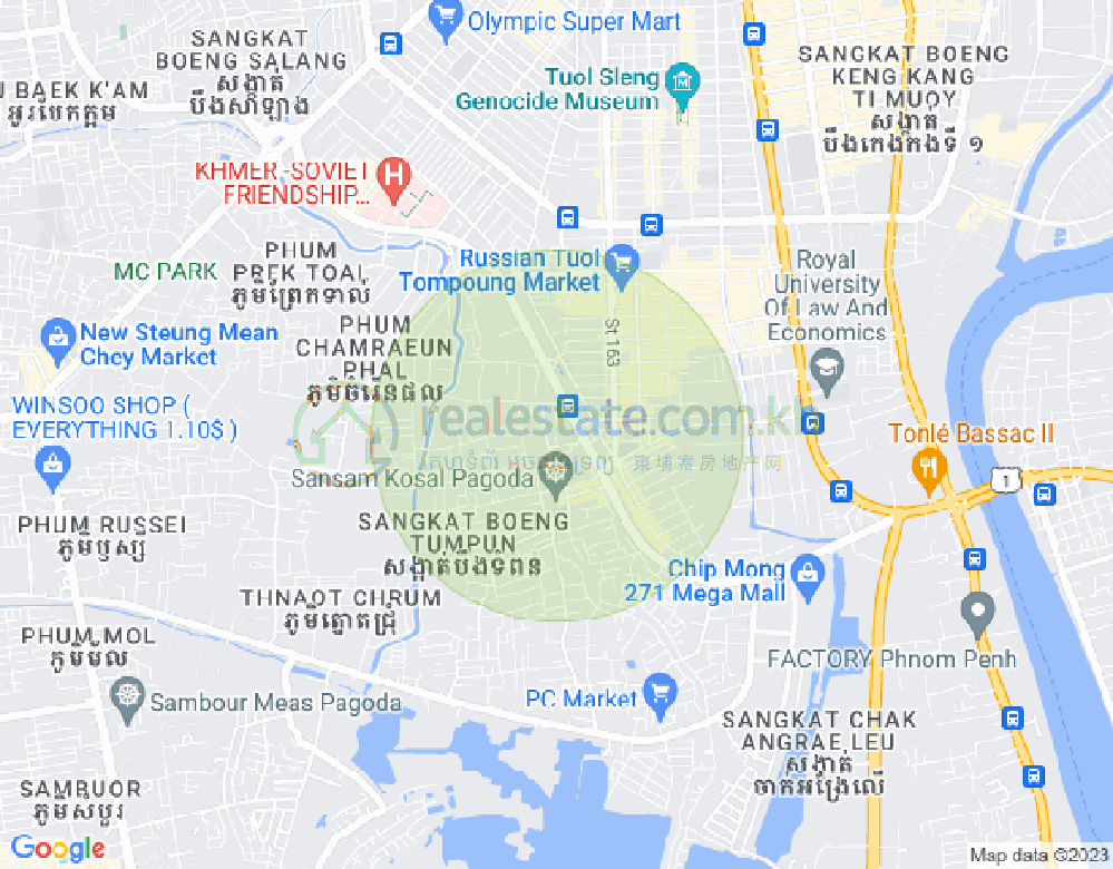 แผนที่ ตุมนบตึก, บึงเกงกอง, พนมเปญ