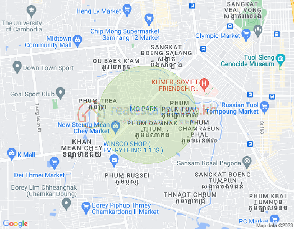 Map of BKK 1, Boeng Keng Kang, Phnom Penh