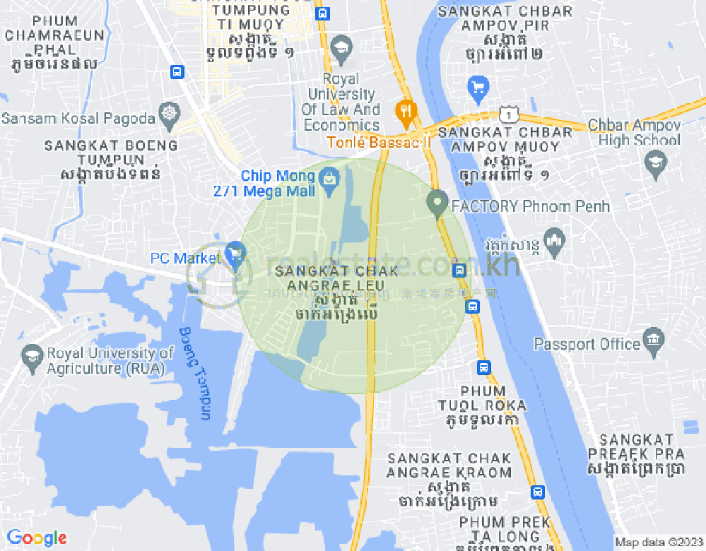 Mapa: Chak Angrae Leu, Meanchey, Phnom Penh