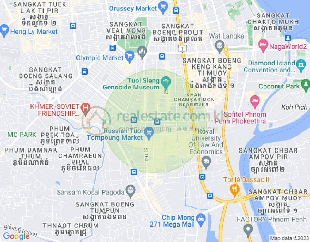 Carte de BKK 1, Boeng Keng Kang, Phnom Penh
