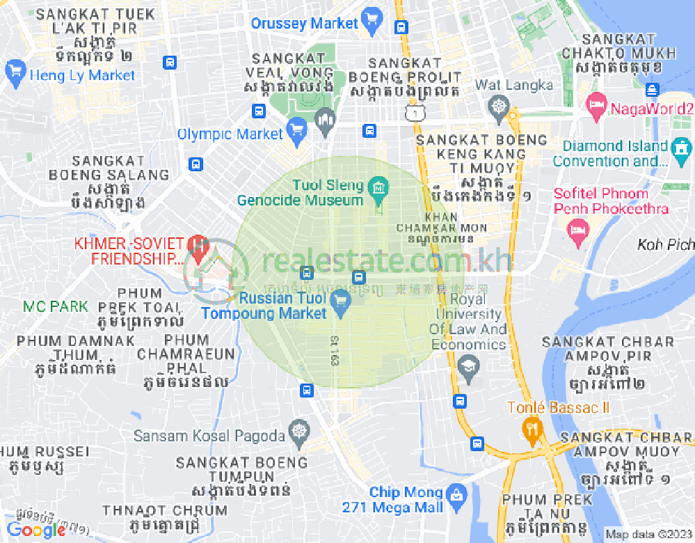 Carte de BKK 1, Boeng Keng Kang, Phnom Penh