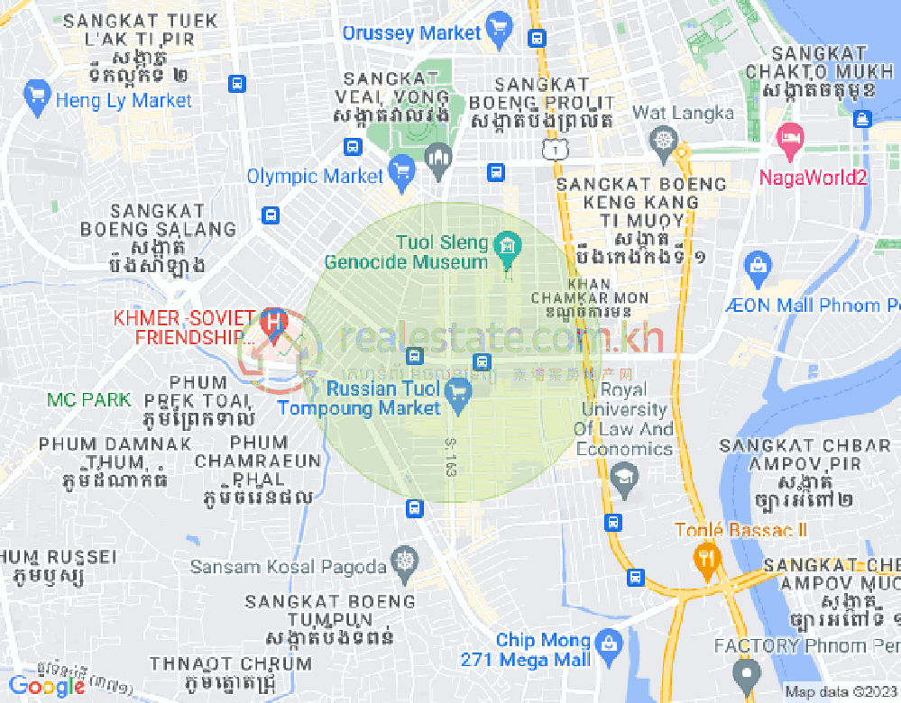 Carte de BKK 1, Boeng Keng Kang, Phnom Penh