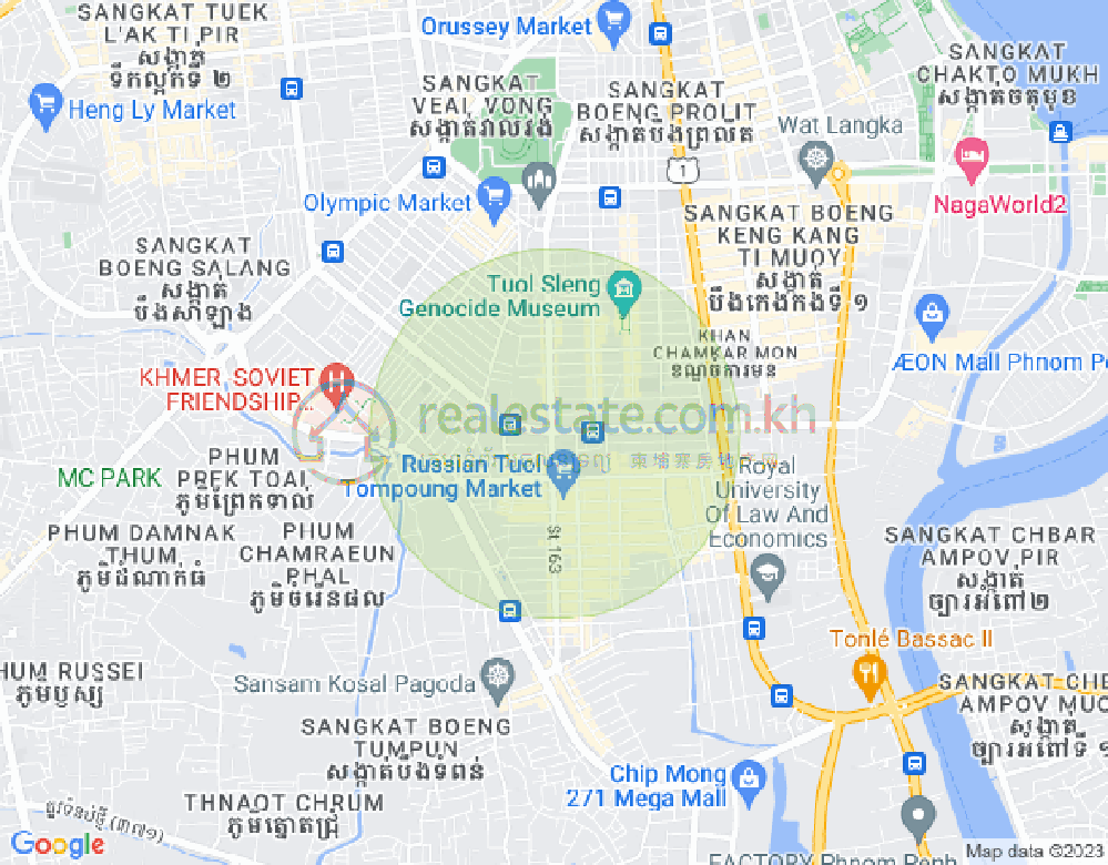 만곡호1구역, 노곡구, 프놈펜 지도
