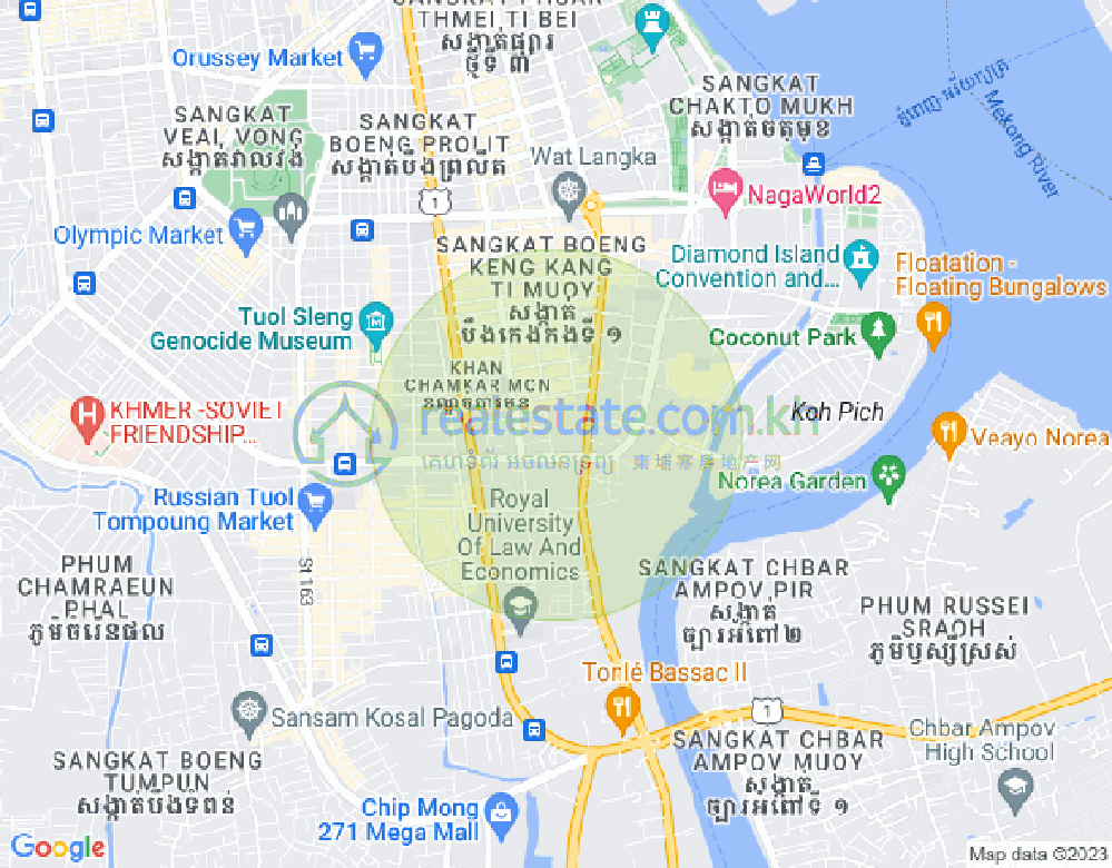 Map of BKK 1, Boeng Keng Kang, Phnom Penh