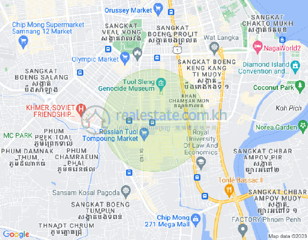 Map of BKK 1, Boeng Keng Kang, Phnom Penh