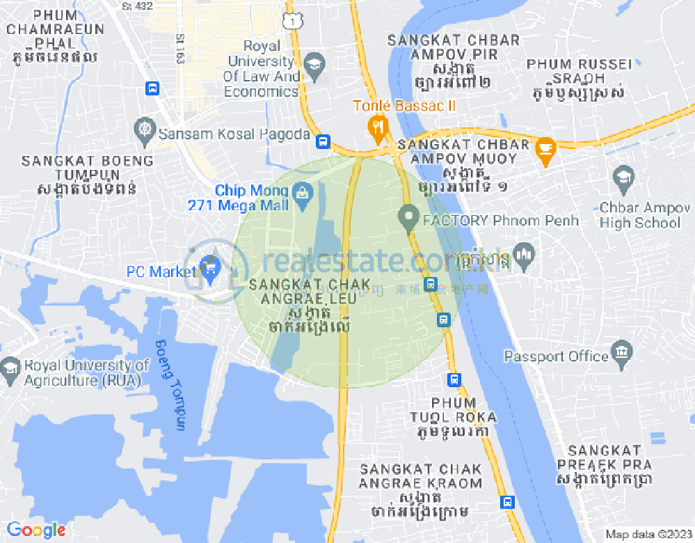 Mapa: Chak Angrae Leu, Meanchey, Phnom Penh