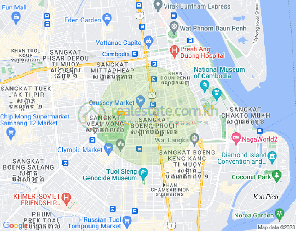 Boeung Prolit分区, 马卡拉区, 金边地图