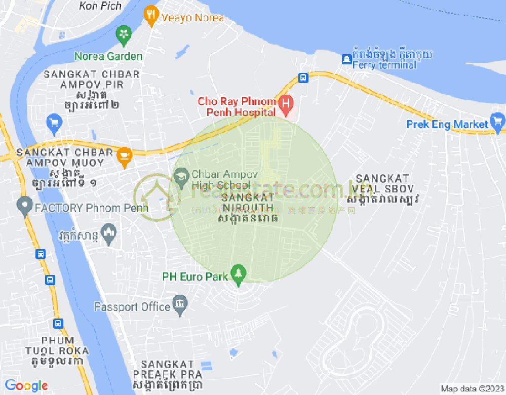 Nirouth구역, 철교두구, 프놈펜 지도