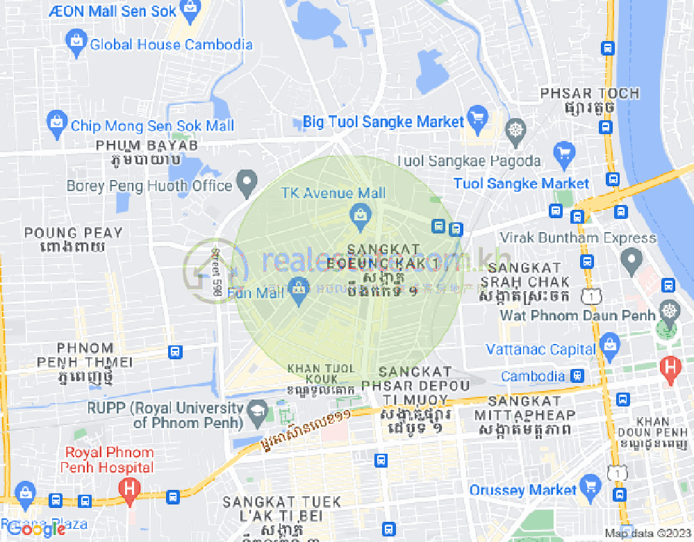 万谷湖1分区, 堆谷区, 金边地图
