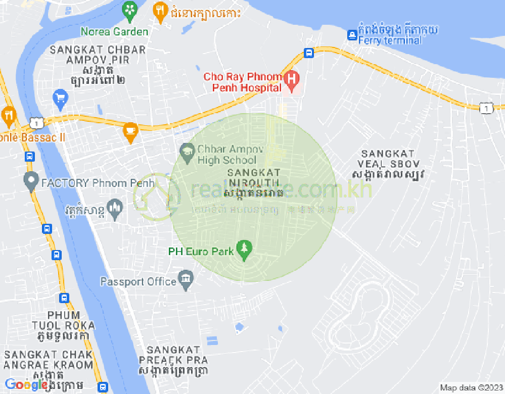 Nirouth分区, 铁桥头区, 金边地图