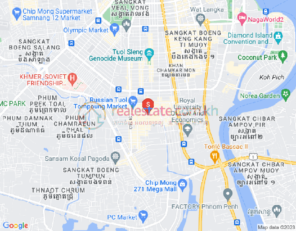 Map of BKK 1, Boeng Keng Kang, Phnom Penh