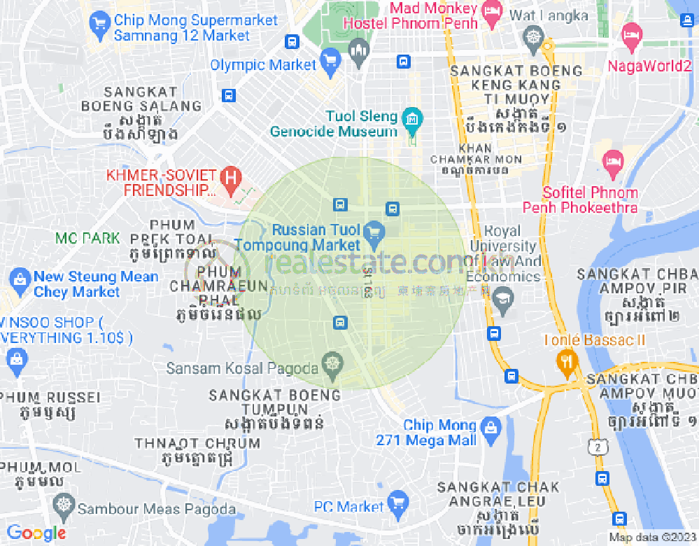 Карта Тул Том Пунг 1, Чамкармон, Пномпень