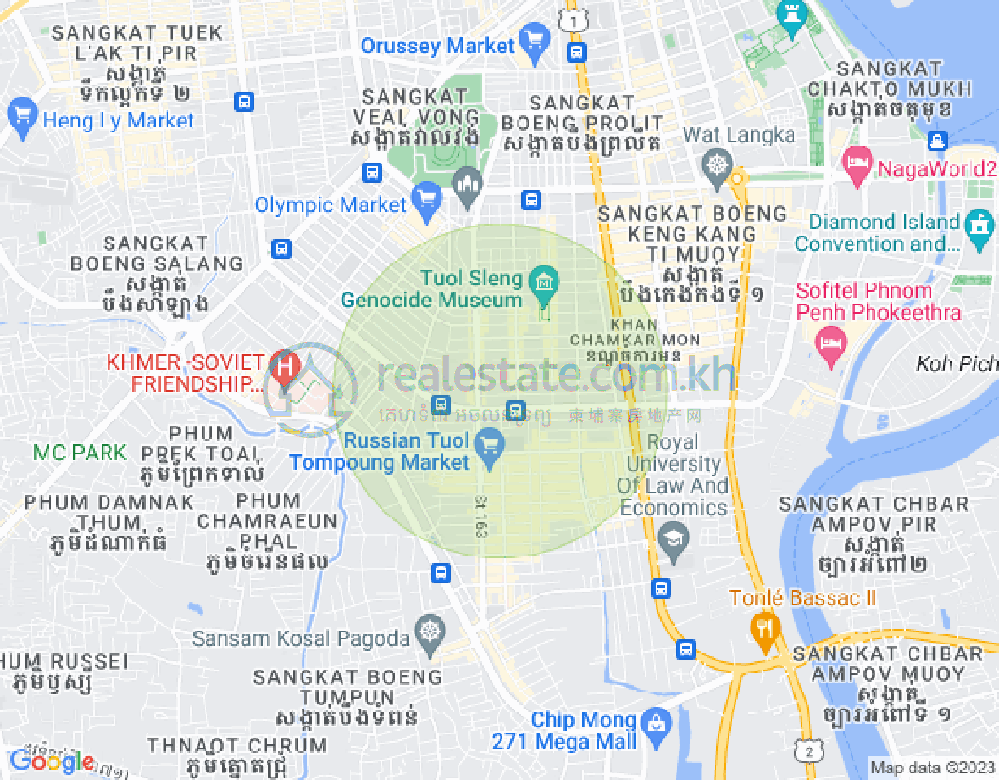 长夏上社分区, 棉芷区, 金边地图