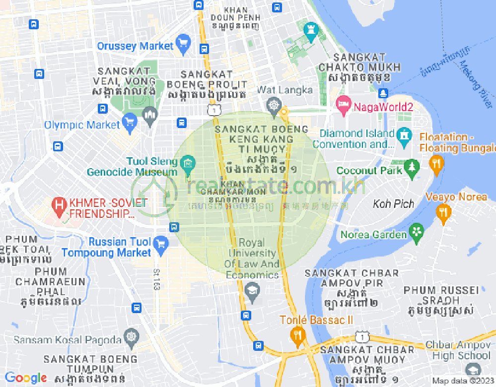 Map of BKK 1, Boeng Keng Kang, Phnom Penh