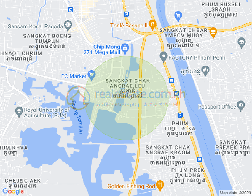 长夏上社分区, 棉芷区, 金边地图