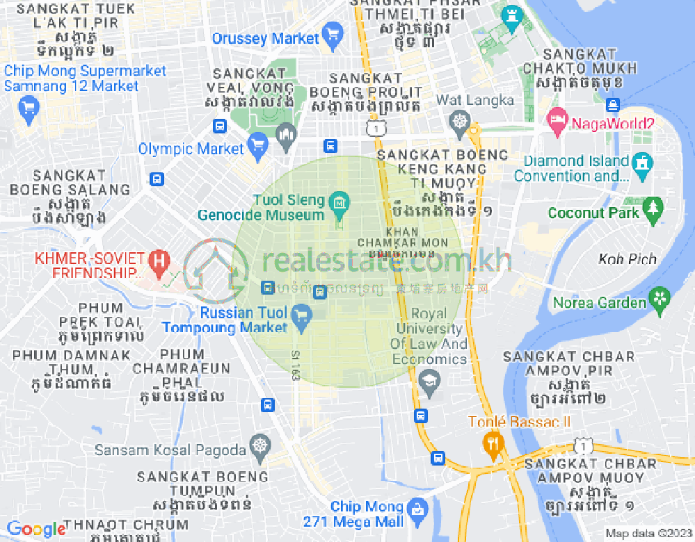 Mapa: BKK 2, Boeng Keng Kang, Phnom Penh