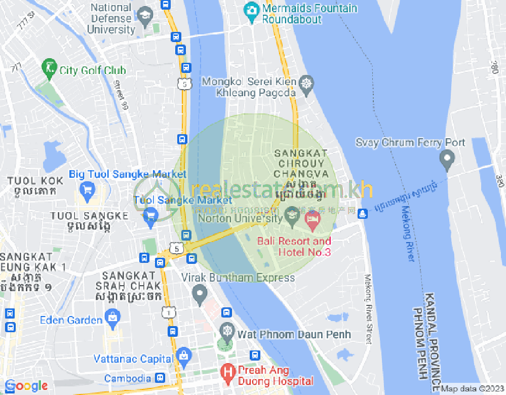 Mapa: Chroy Changvar, Phnom Penh