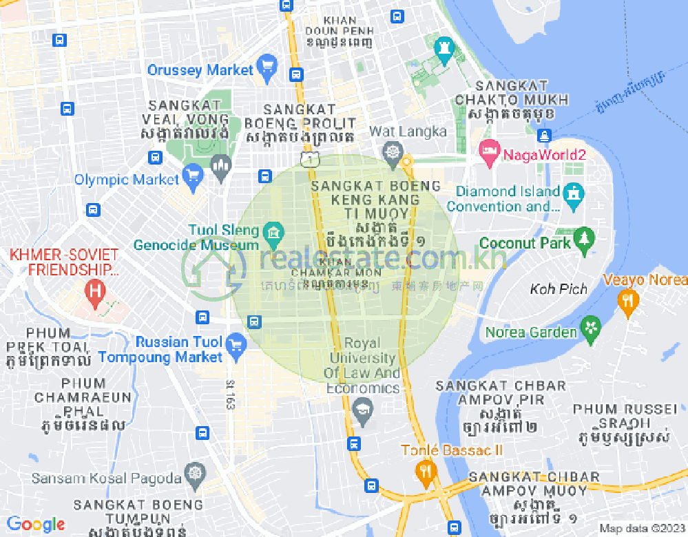 Mapa: BKK 1, Boeng Keng Kang, Phnom Penh