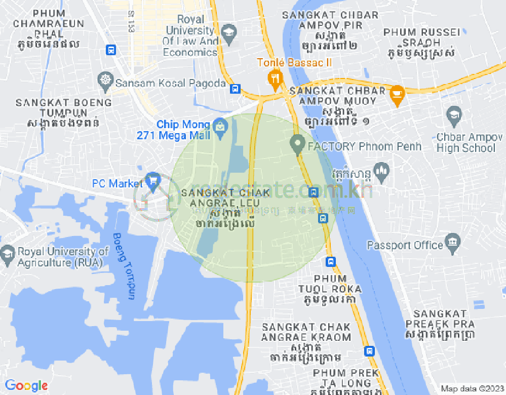 长夏上社分区, 棉芷区, 金边地图