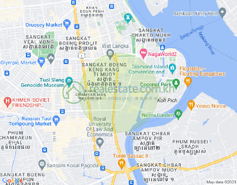 แผนที่ โตนเลบาสัก, จัมการมอน, พนมเปญ