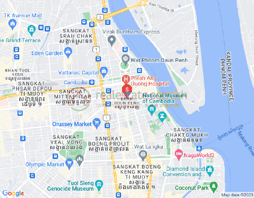 Boeng Reang镇, 隆边区, 金边地图
