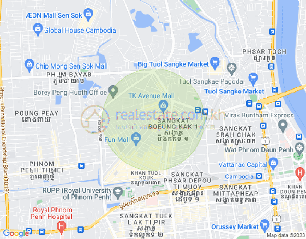 万谷湖1分区, 堆谷区, 金边地图
