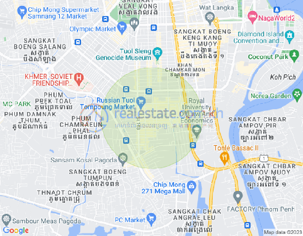 ផែនទី ទួលទំពូង១, ចំការមន, ភ្នំពេញ