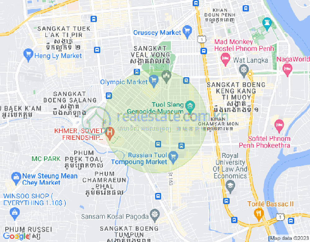 Mapa: BKK 1, Boeng Keng Kang, Phnom Penh