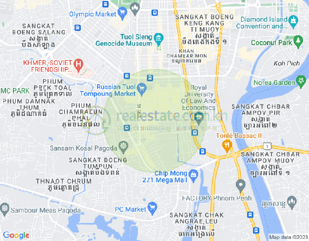 แผนที่ ตวลตุมปุง 1, จัมการมอน, พนมเปญ