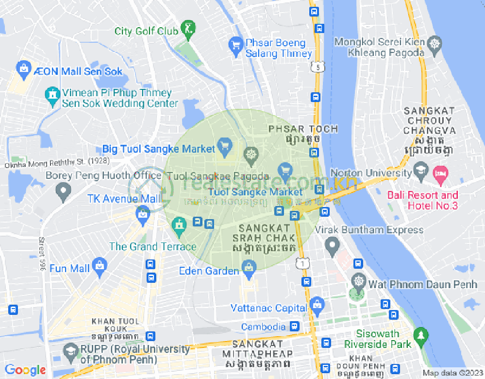ルッセイケオ, プノンペンの地図