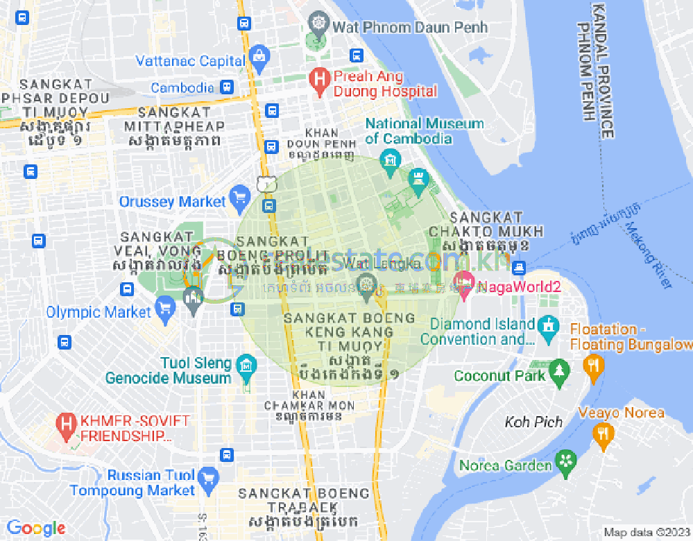 แผนที่ เบิงเรียง, ดวนป็ญ, พนมเปญ