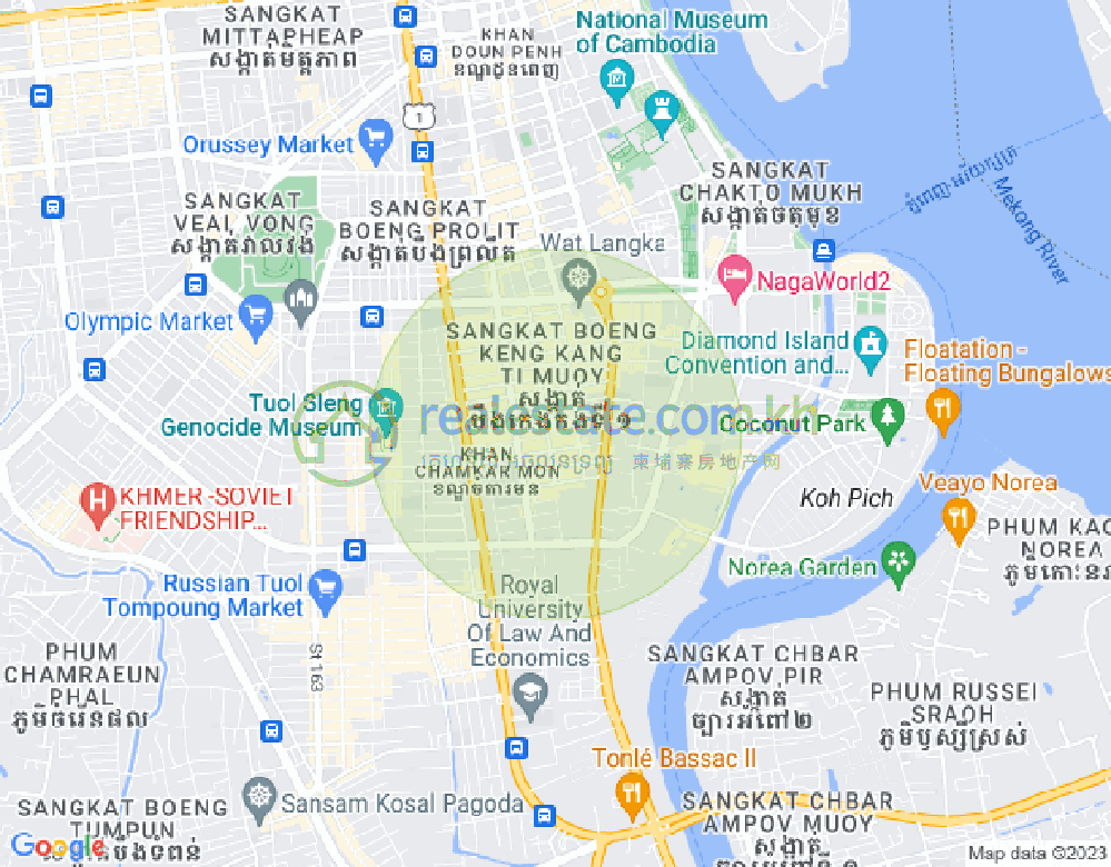 Map of BKK 1, Boeng Keng Kang, Phnom Penh