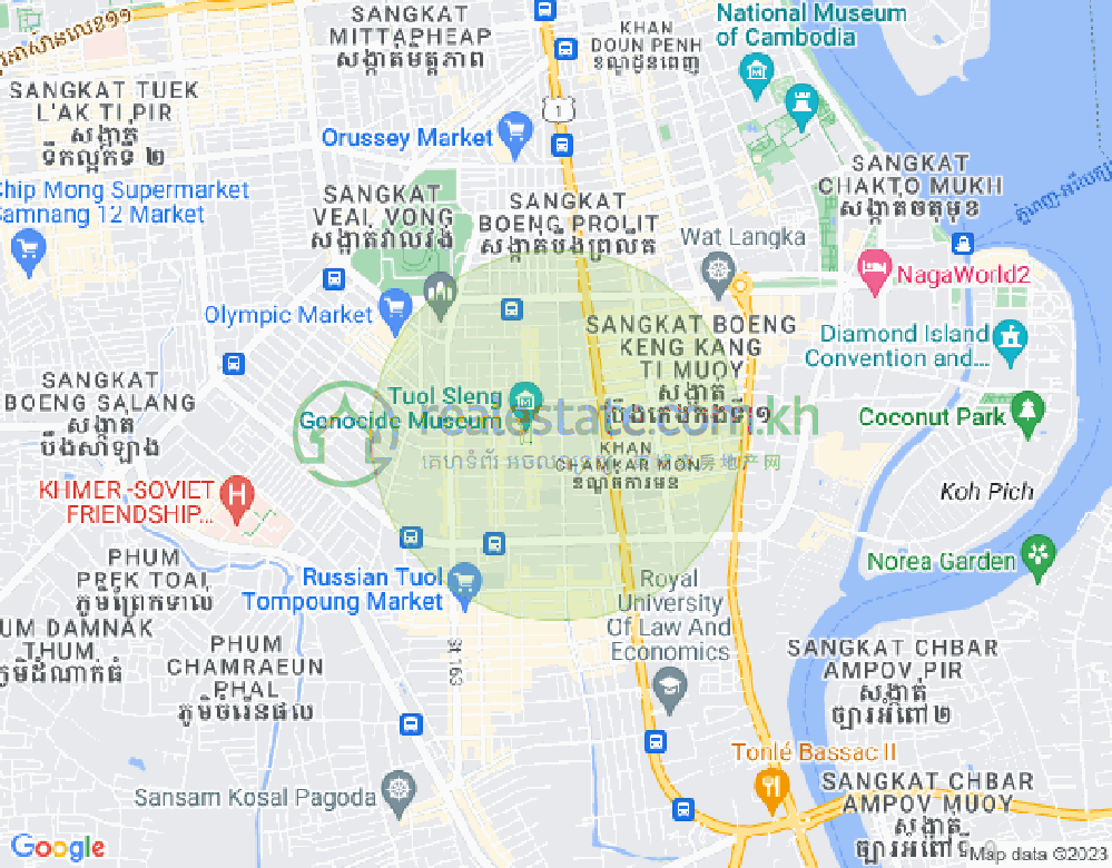 Mapa: BKK 3, Boeng Keng Kang, Phnom Penh
