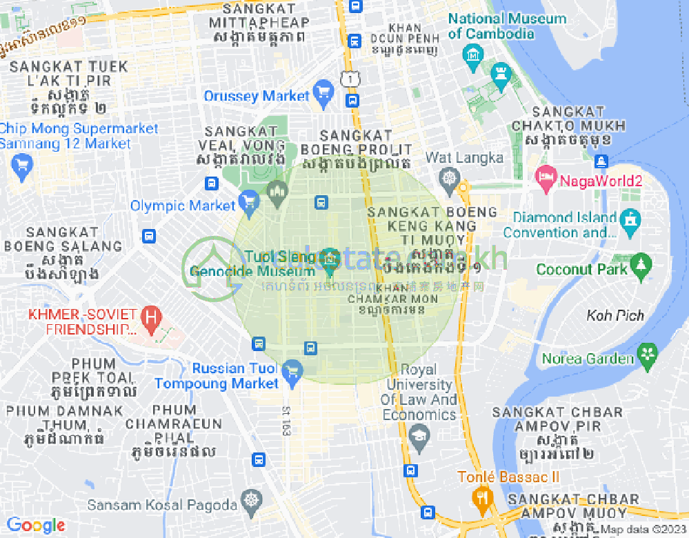 Mapa: BKK 2, Boeng Keng Kang, Phnom Penh