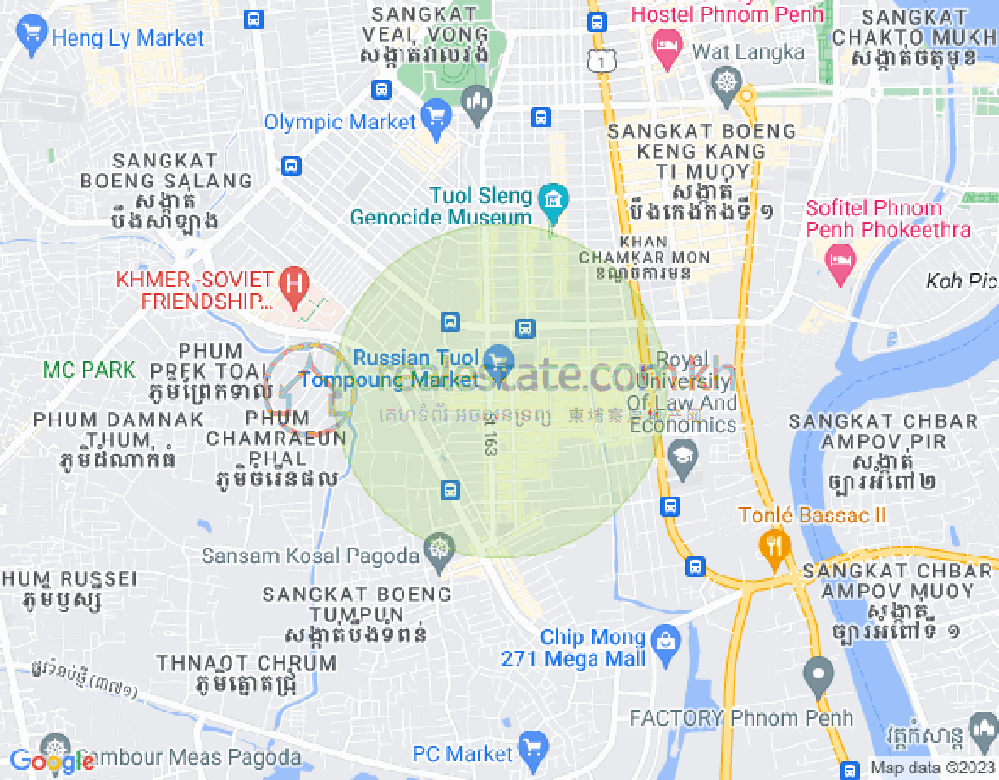 Mapa: Toul Tum Poung 1, Chamkarmon, Phnom Penh
