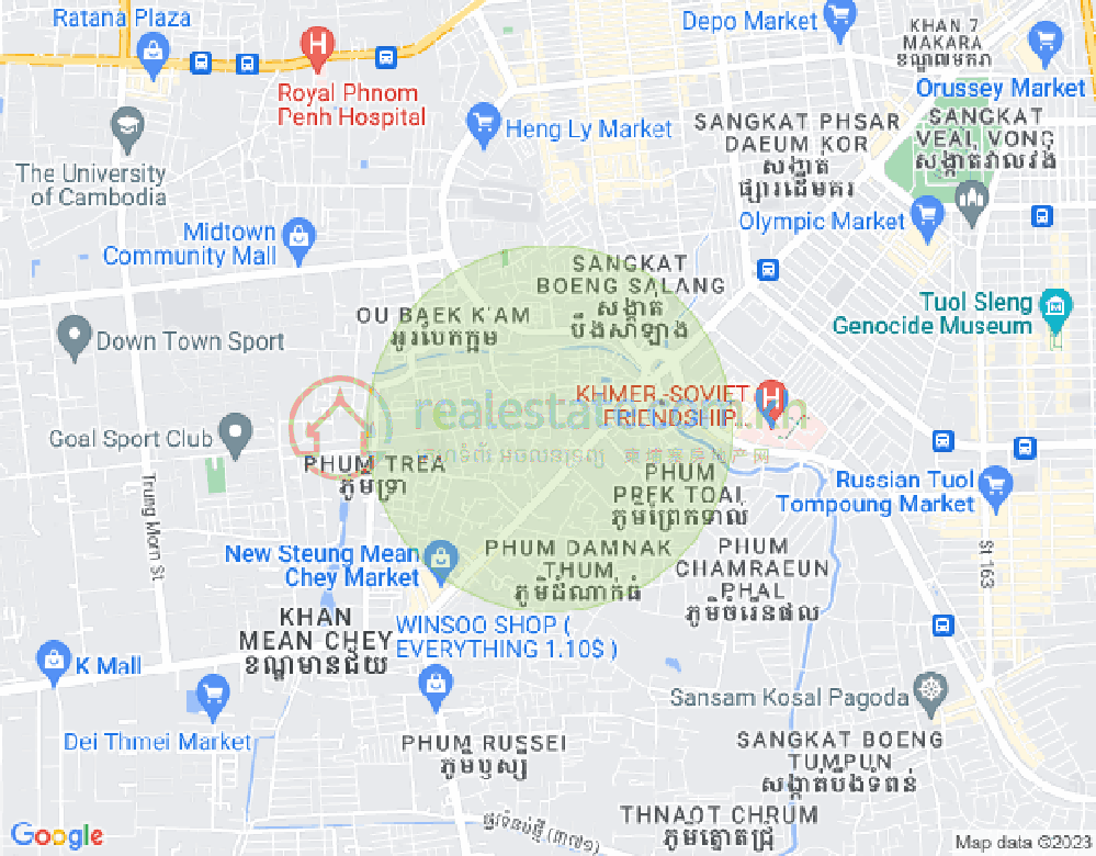Map of Phnom Penh