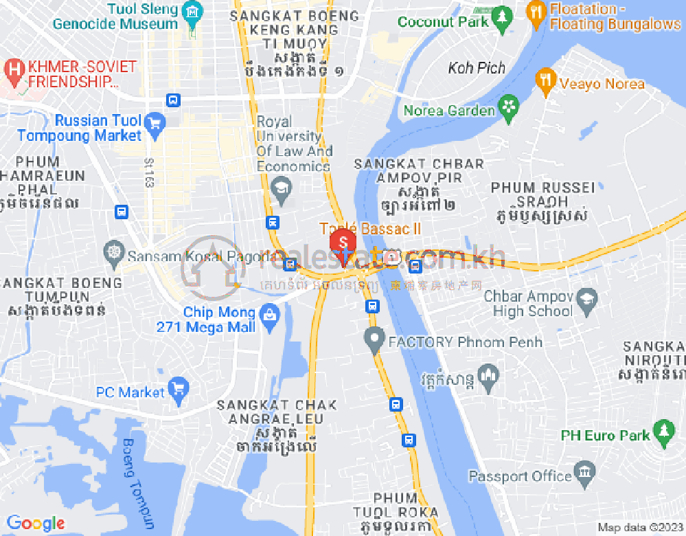 百色河分区, 占卡蒙, 金边地图