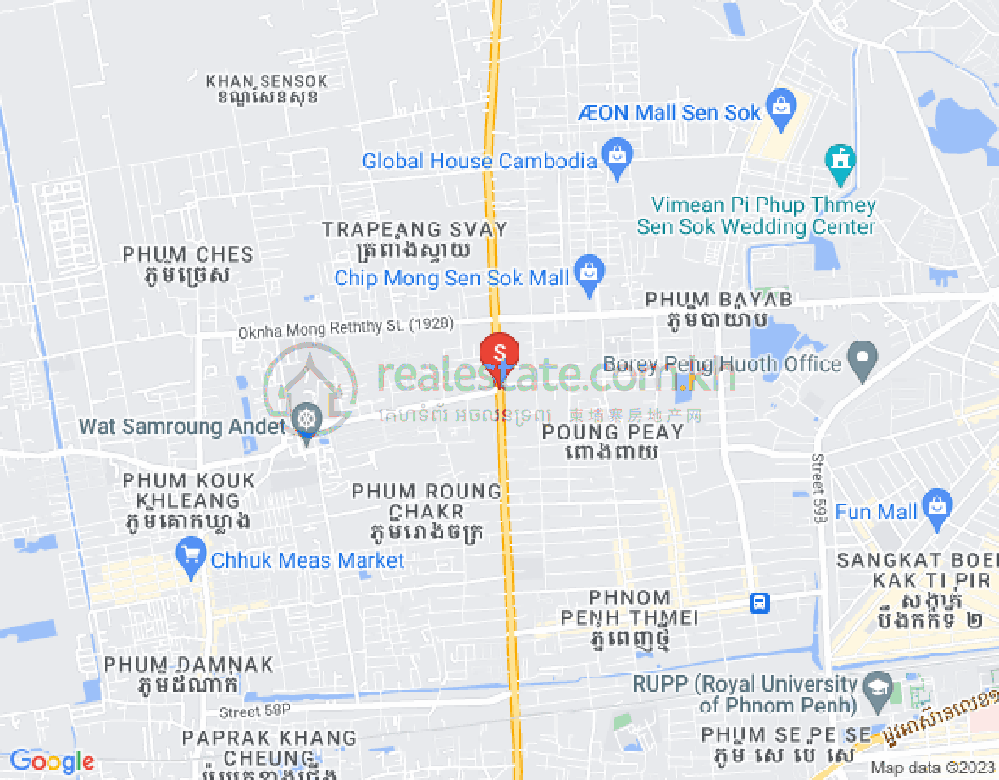 新金边, 森速区, 金边地图