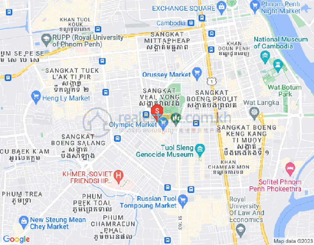 Toul Svay Prey 1镇, 波哥堪, 金边地图