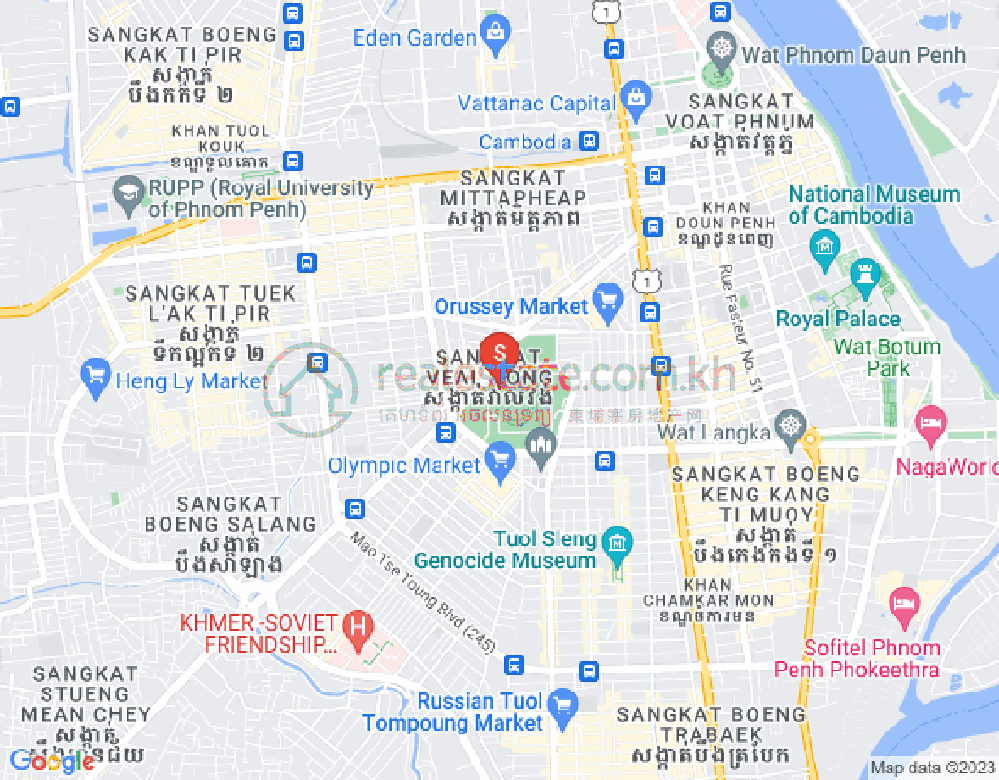 Veal Vong镇, 马卡拉区, 金边地图