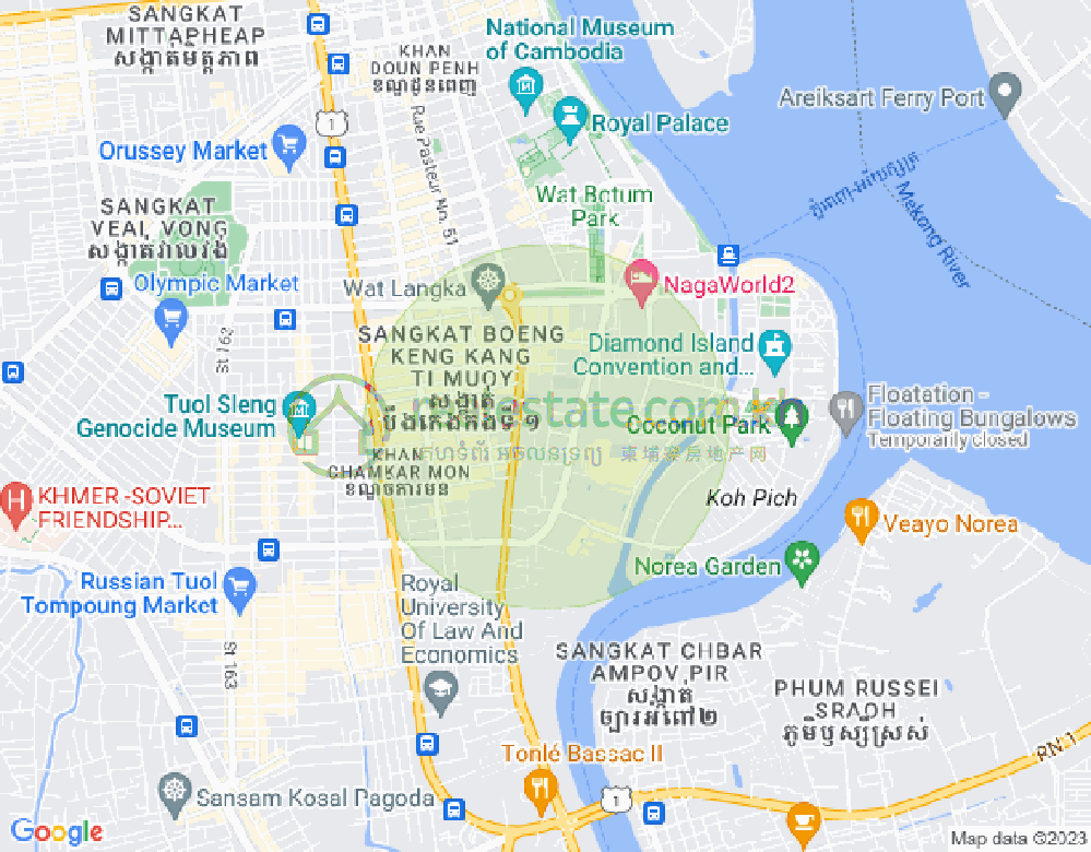 Mapa: Boeung Prolit, 7 Makara, Phnom Penh