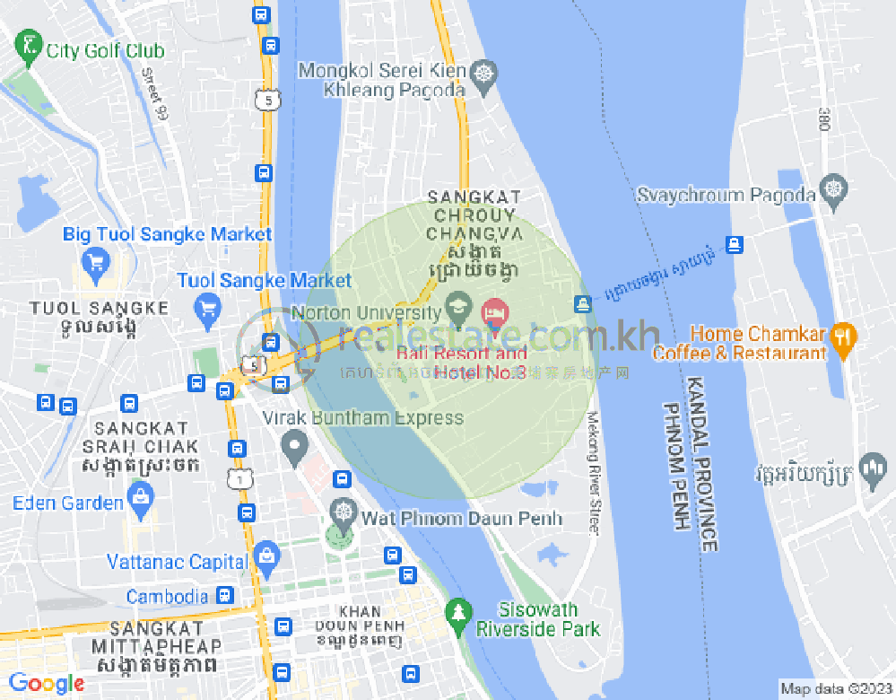 Map of Chroy Changvar, Phnom Penh