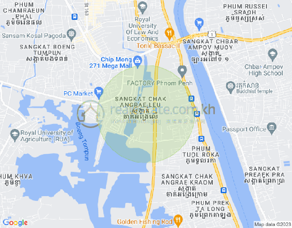 长夏上社分区, 棉芷区, 金边地图