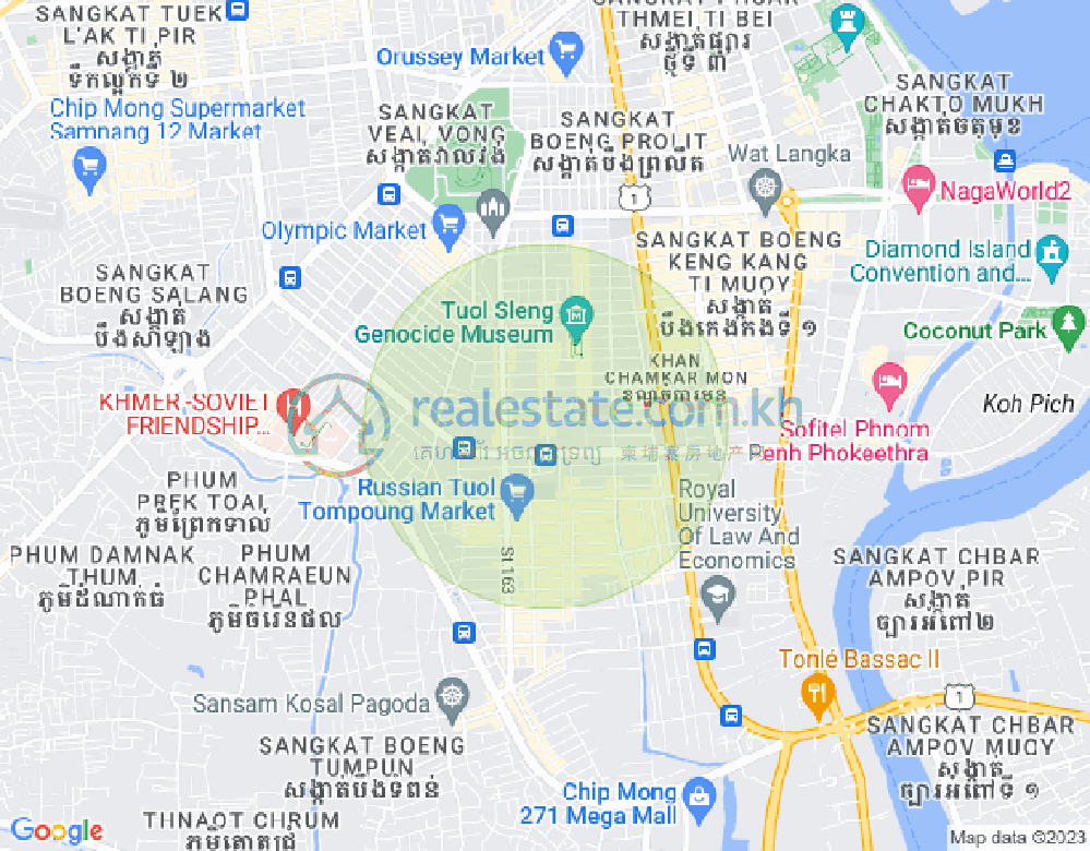 Mapa: BKK 1, Boeng Keng Kang, Phnom Penh