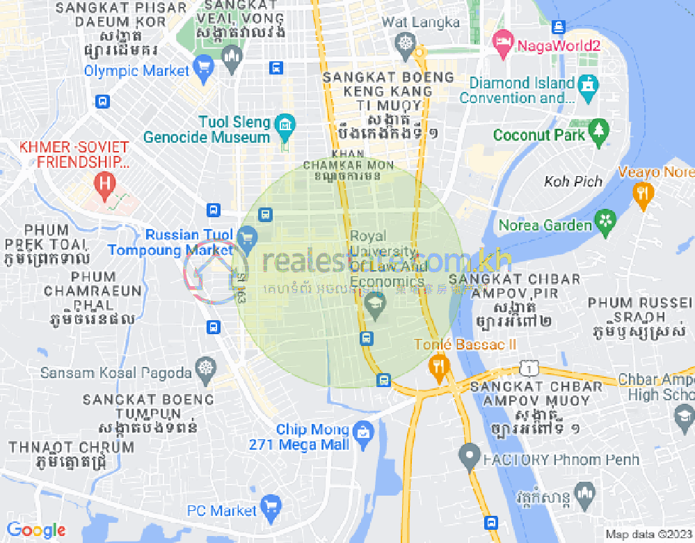 万禾密分区, 占卡蒙, 金边地图