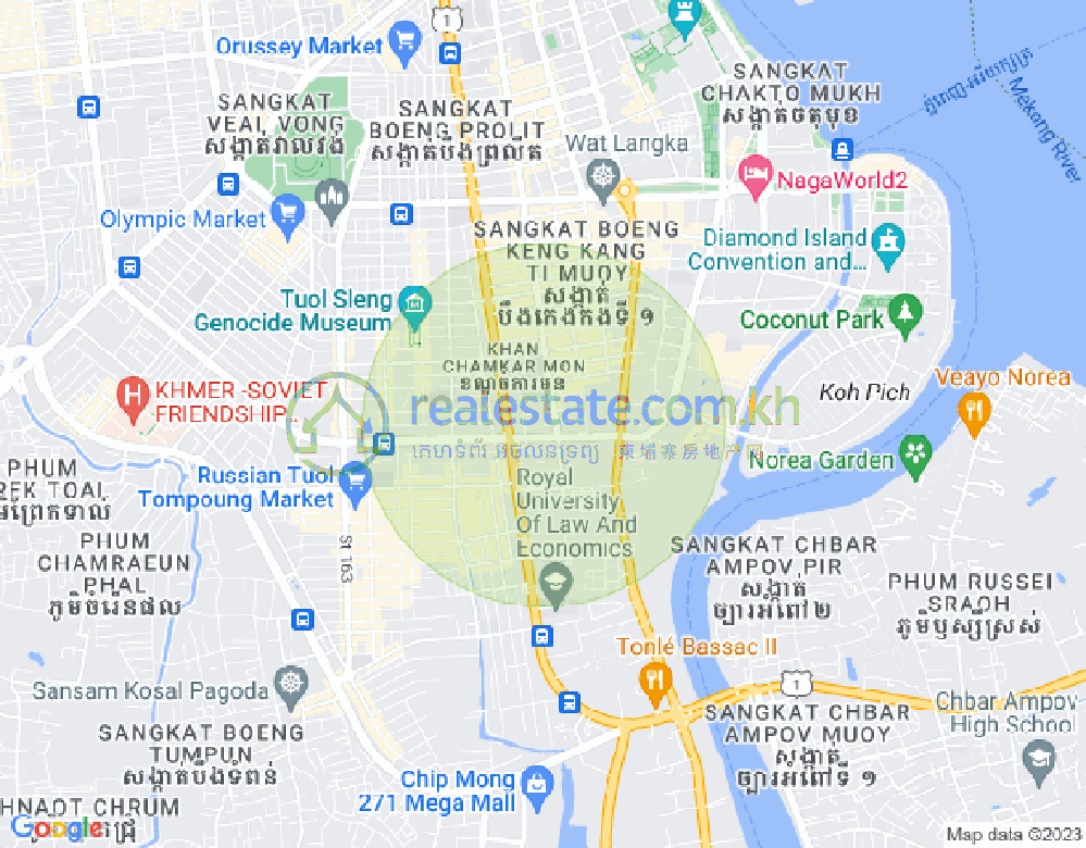 Map of BKK 1, Boeng Keng Kang, Phnom Penh