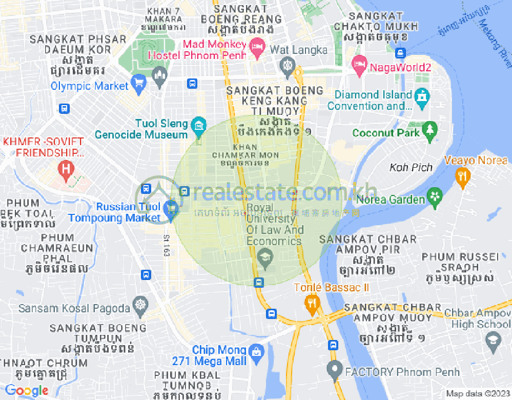 Mapa: BKK 1, Boeng Keng Kang, Phnom Penh
