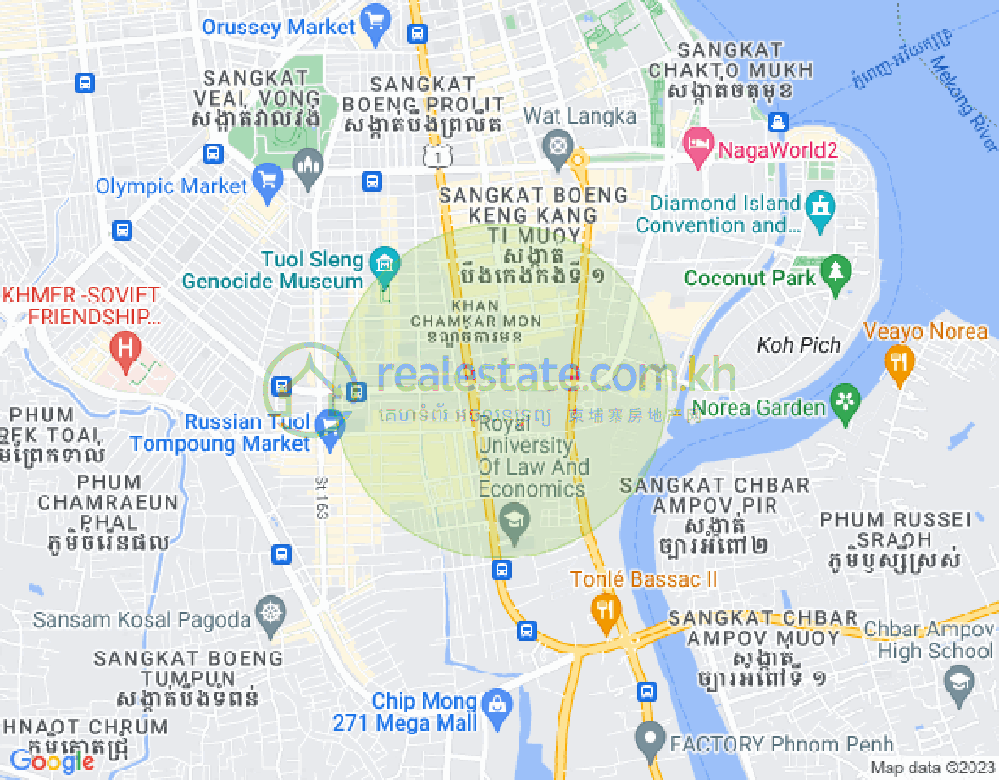 Mapa: BKK 1, Boeng Keng Kang, Phnom Penh