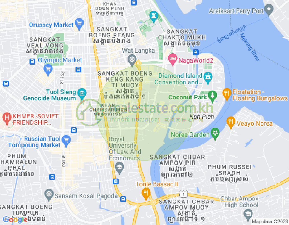 百色河分区, 占卡蒙, 金边地图