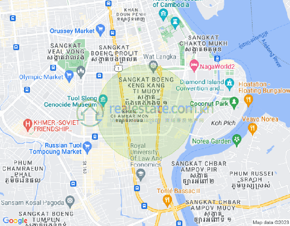 Map of BKK 1, Boeng Keng Kang, Phnom Penh